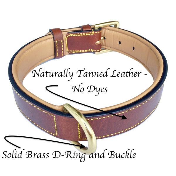 Luxury Handmade Leather Dog Collars Soft Comfortable