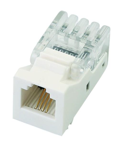 Quality White Ethernet Keystone Jack CAT3 UTP 90 RJ45 Keystone Jack For Networking for sale