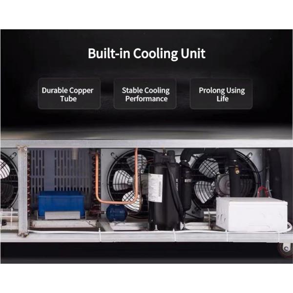 Painted Steel Meat Deli Display Cooler Grey Color Multiscene