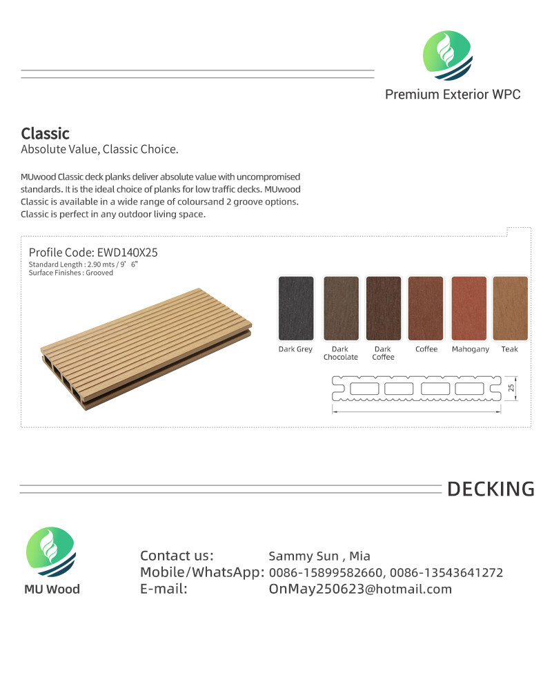 Garden WPC Decking Panel Suppliers Customized Multifunctional
