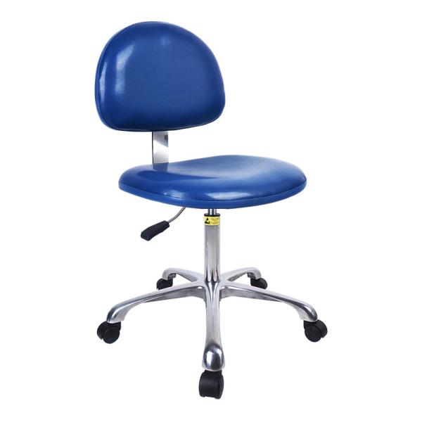Quality CE 56cm Anti Static PU Leather Chairs Conductive Leather ESD Cleanroom Chair for sale