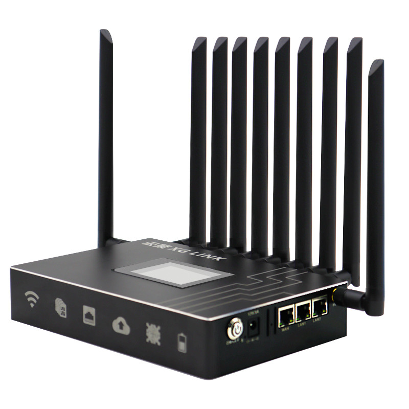 3 Ports 4G LTE Bandwidth Bonding Router Stable 4 SIM Card With Screen