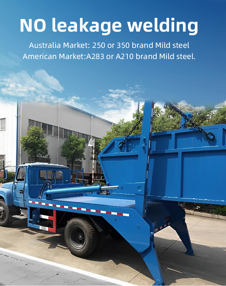 Durable Steel Skip Bins 2CBM - 50CBM Size X Ray Welded Joints