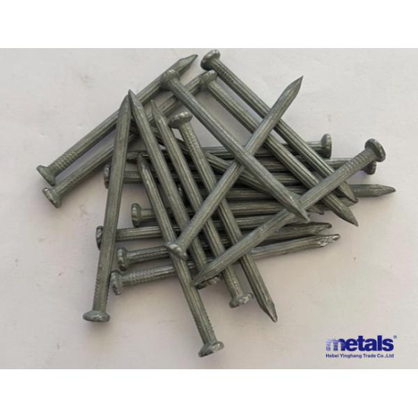 Harded Galvanized Steel Common Wire Nails Straight Grooved Shank