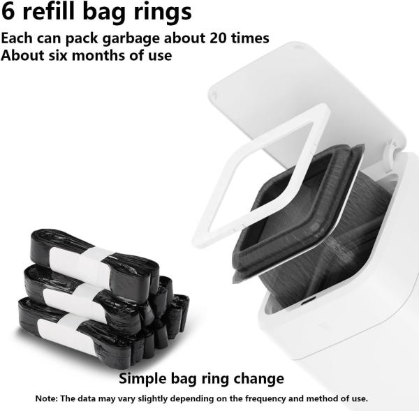 Quality PE Trash Can Automatic Bag Biodegradable Black Dustbin Bags Customized For Self Seal Trash Can for sale