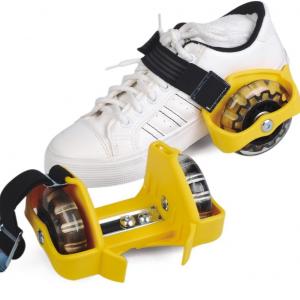 China YOBANG yellow Kids Lighted Heel Skate Rollers Adjustable Two Wheels Skate Shoes wholesale