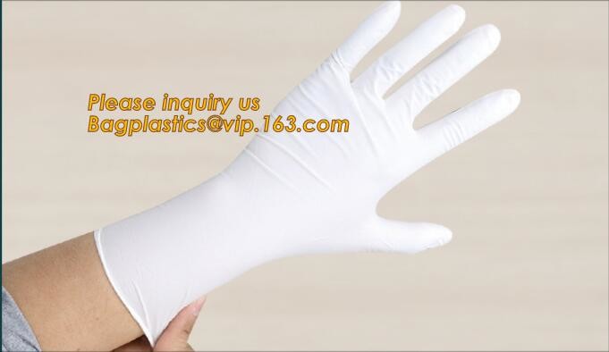 Medical Disposable Nitrile Coated Hand Gloves,Industrial Garden Working Resistant Disposable Nitrile Black Gloves BAGEAS