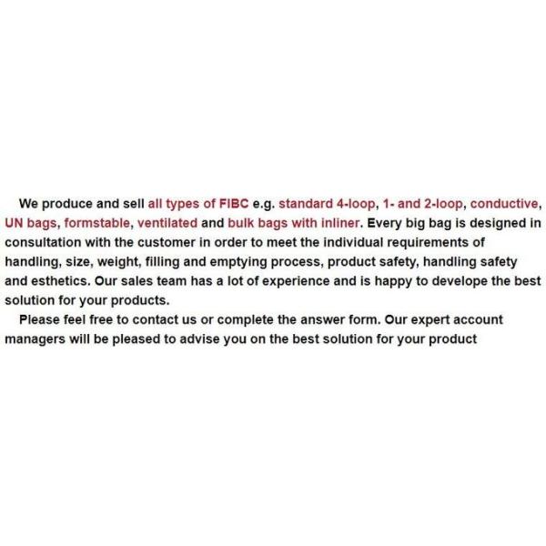 Wholesale china manufacturer 100% virgin resin polypropylene big bag / FIBC pp woven 1 ton jumbo bulk bag super sack ton