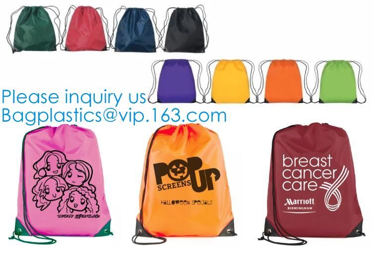 Custom Drawstring Bag/ Promotional drawstring backpack/Polyester Drawstring Bag,Custom 190T 210T 210d polyester backpack