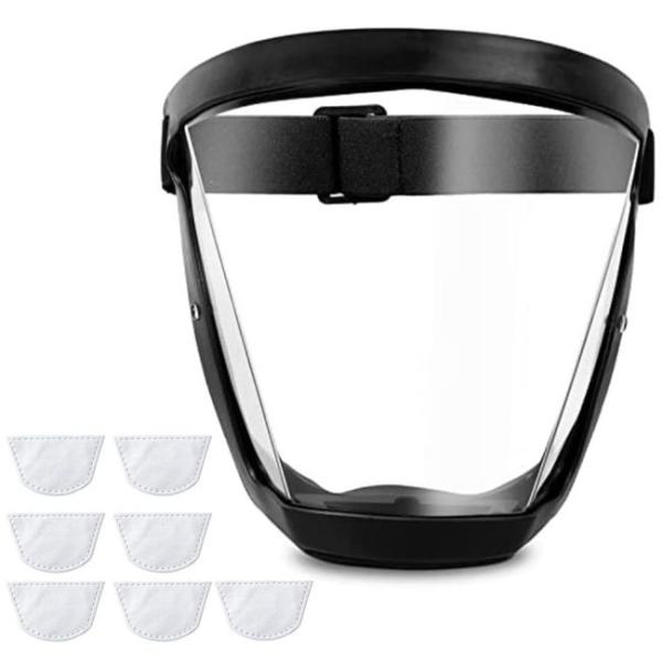 Quality Black Full Face Protective Face Shield Clear Anti Fog Face Shield High Definition for sale