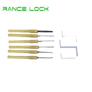 China 6pcs Locksmithing Tools Compact Padlock Picking Tools With Padlock wholesale