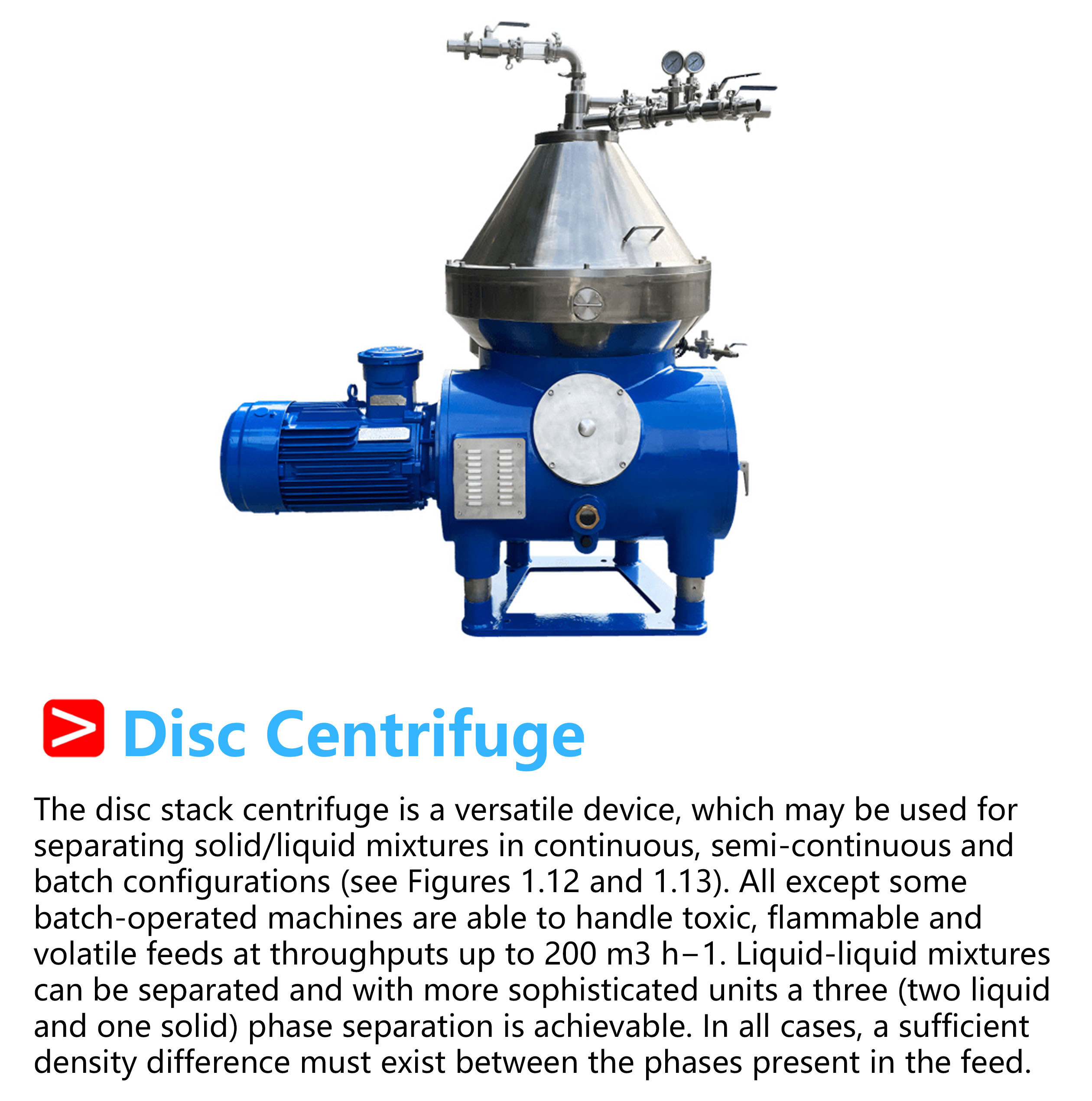 DH360 Three Phase Disc Centrifuge Compact Design for High Speed Oil Separation