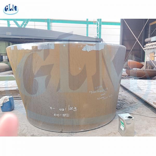 Quality SA516 Gr70 Bottom ID 3300MM Conical Tank Heads Thickness 74mm for sale