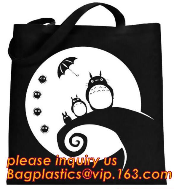 Custom silk screen printed Cotton material handle style blank natural cotton canvas bag without logo bagplastics bagease