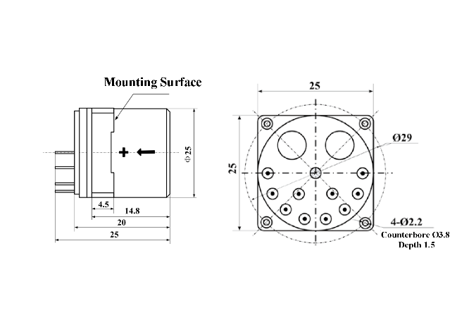 Low cost quartz accelerometer sensor for vibration monitoring with Range ±10g and small Size