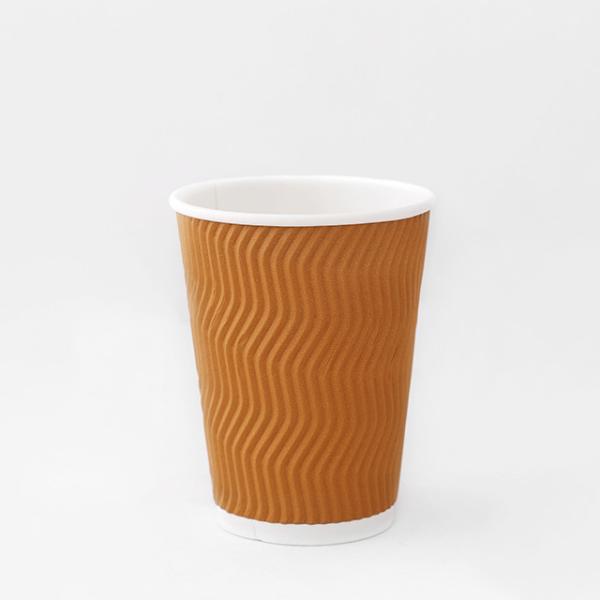 Quality Biodegradable Ripple Coffee Cups Custom 10oz Paper Drinking Cup for sale