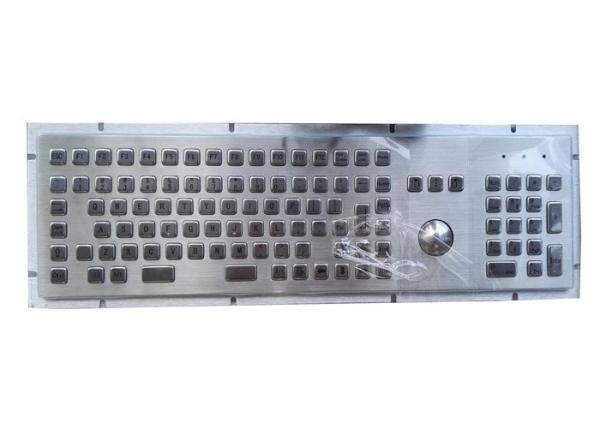 Quality 107 Keys USB Metal Computer Keyboard With Industrial Trackball / Numeric Keypad for sale