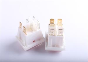 Durable Red Push Button Rocker Switch Self Locking For Kitchen Equipment