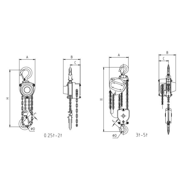 Jentan V21 Mini Manual Chain Hoist 1T Light in Weight