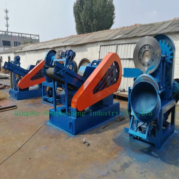 Both Sides Automatic Tyre Cutting Machine For 3 Pieces Waste Tyre Recycling Plant