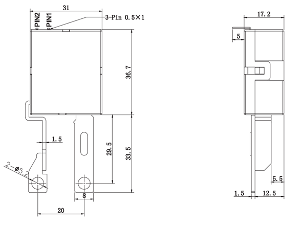 80A Latching Power Relay / Mini Body Permanent Magnet Relay