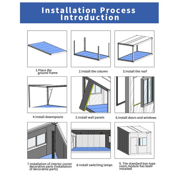 Foldable Units Portable Office Building with Quick Fold Out Flat Pack Container Homes