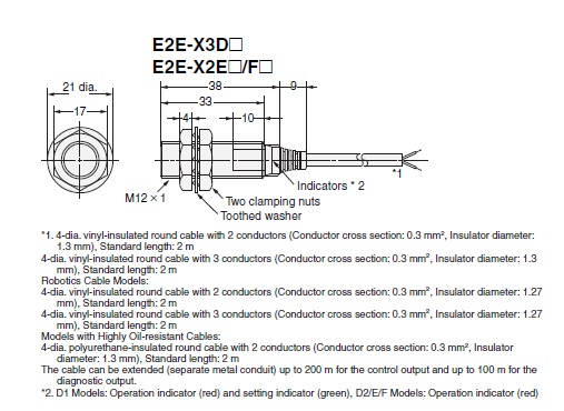 Cylinder Shielded 3MM Proximity Sensor Sponsored OMRON E2E-X3D1-N