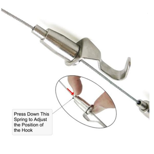 Stylish Designed Elegant Adjustable Cable Gripper Hook Hanger For Art Gallery Display