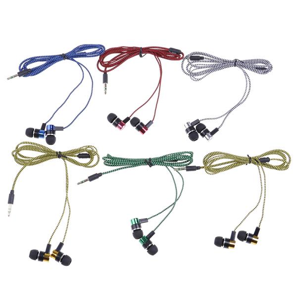 Waterproof Sport Hifi Nylon Braided Wiring In Ear Wired Iphone Corded Earbuds Headset