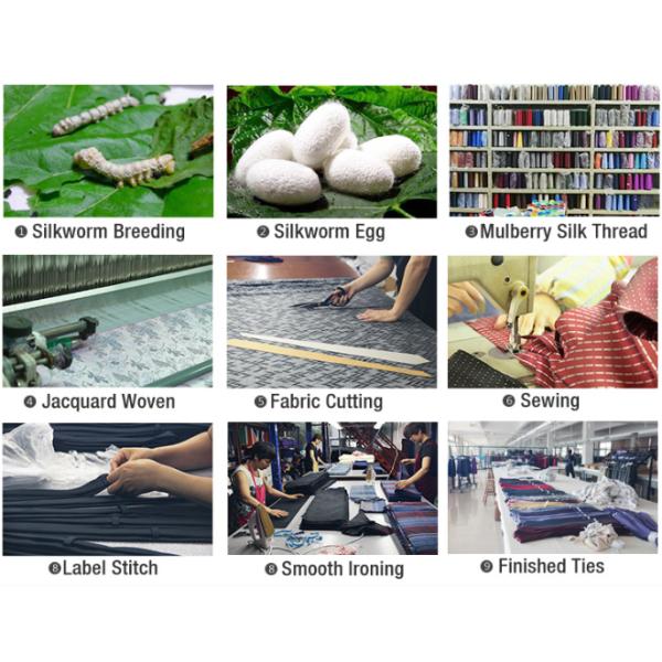 Woven Screen Printing Lightweight Silk Fabric Handmade 100% Silk Tie