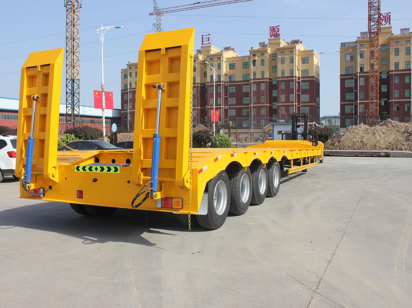 Semi-Trailer Hydraulic Axis Steerable Cast Semi Trailer for Multi Axles Bridge Girder Transport