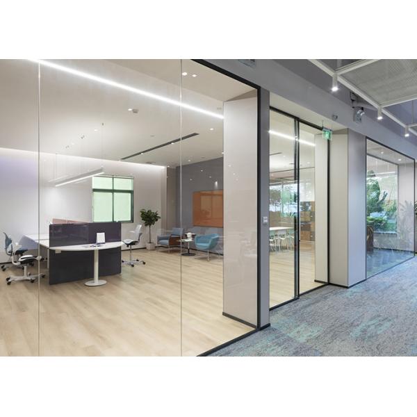 Isolation Parameters 42db+- Double 12+12mm Glass Partition Wall With Frosted Film
