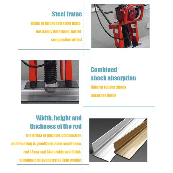1.6hp Leveling Floor Concrete Vibrating Ruler for Building Material