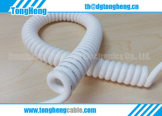 6 Conductors PUR Jacket Coiled Spiral Cable