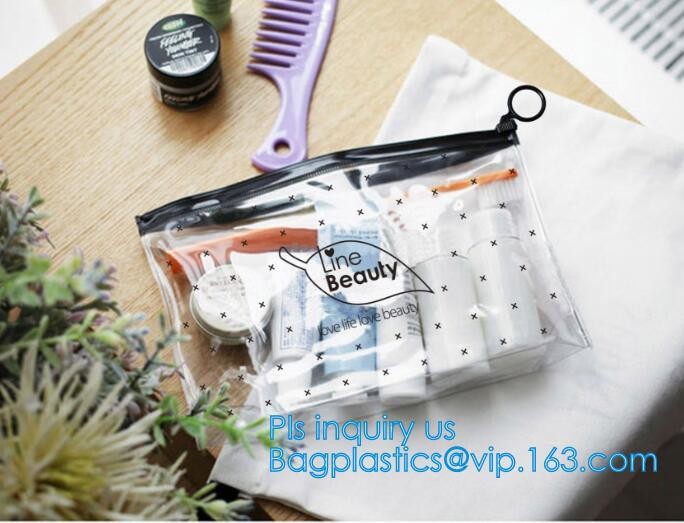 Custom waterproof pvc slider zipper wet bikini bag, zipper lock slider bag/resealable pvc slider zip poly bag, resealabl
