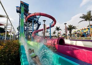 China Funny Fast Fall Water Slide Playground With Fiberglass Galvanize Steel Material wholesale