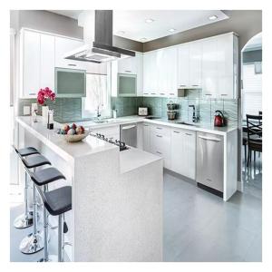 China Smart Solid Wood Lacquer Cabinets for Modular Kitchen in Contemporary Apartments wholesale