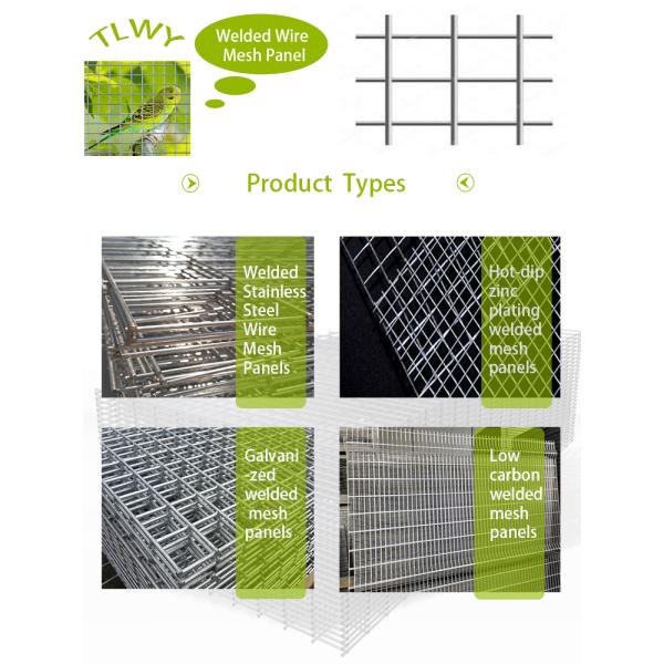 10m 30m 50m Low Carbon Welded Wire Mesh Panel Galvanised Squar