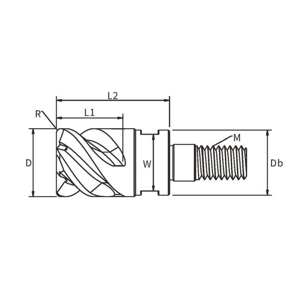 Durable Tungsten Carbide Welding Rod Steel Replaceable Head SCRM High Rigidity
