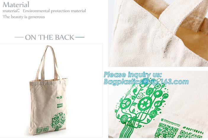 Custom silk screen printed Cotton material handle style blank natural cotton canvas bag without logo bagplastics bagease