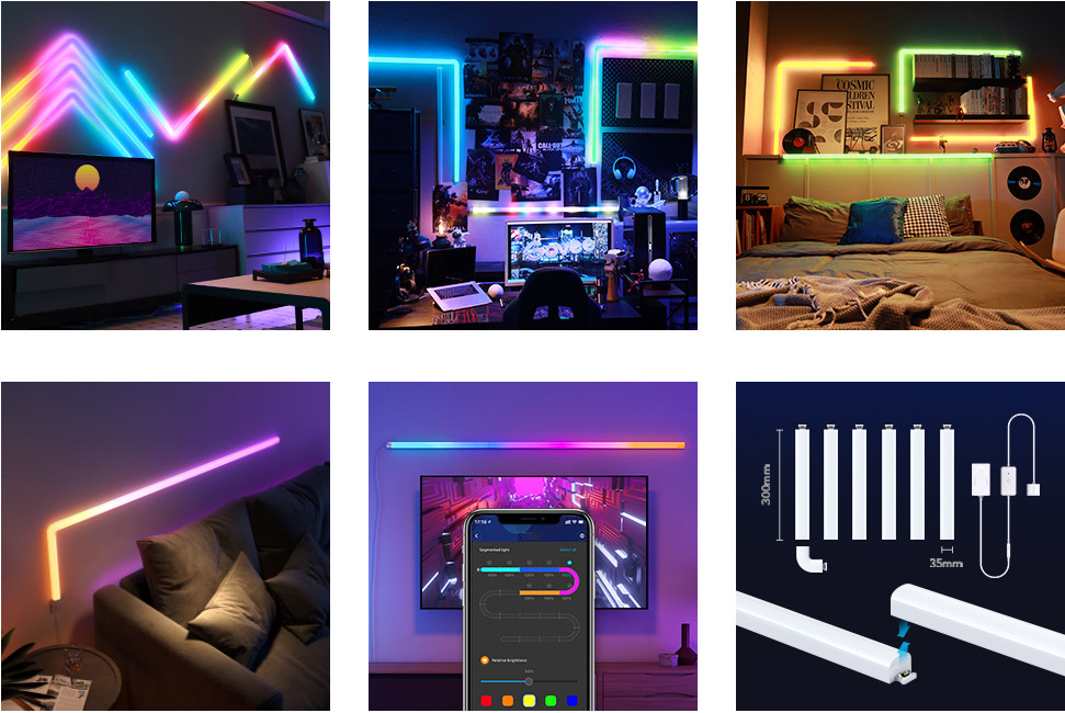 6pc/Set Other LED Lights Indoor Programmable TV Led Backlight