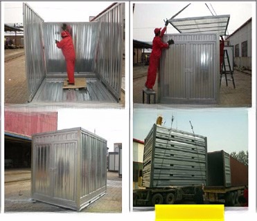 Scale Medium Duty 2m 3m 4m 5m 6m Galvanized Steel Mobile Portable Self Storage Box Container for Sortage Usage