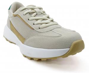 Flat Heel Womans Trainers With Textile Lining Rubber Sole Material