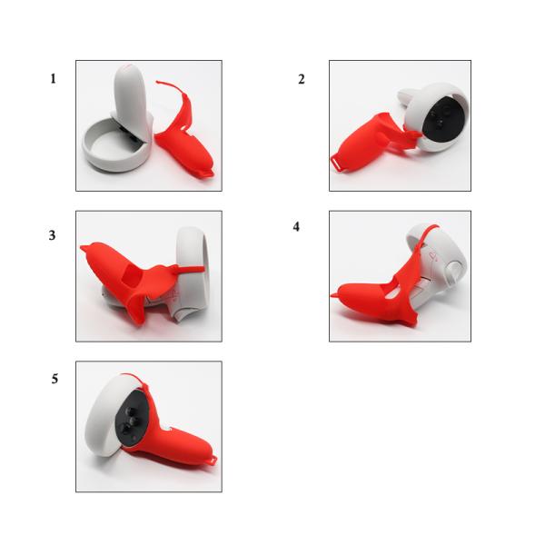 Hot Sale 2in1 Kit Silicone Cover Knuckle Strap for Oculus Quest 2 VR Touch Controller Protective Case Handle Grip for Quest 2