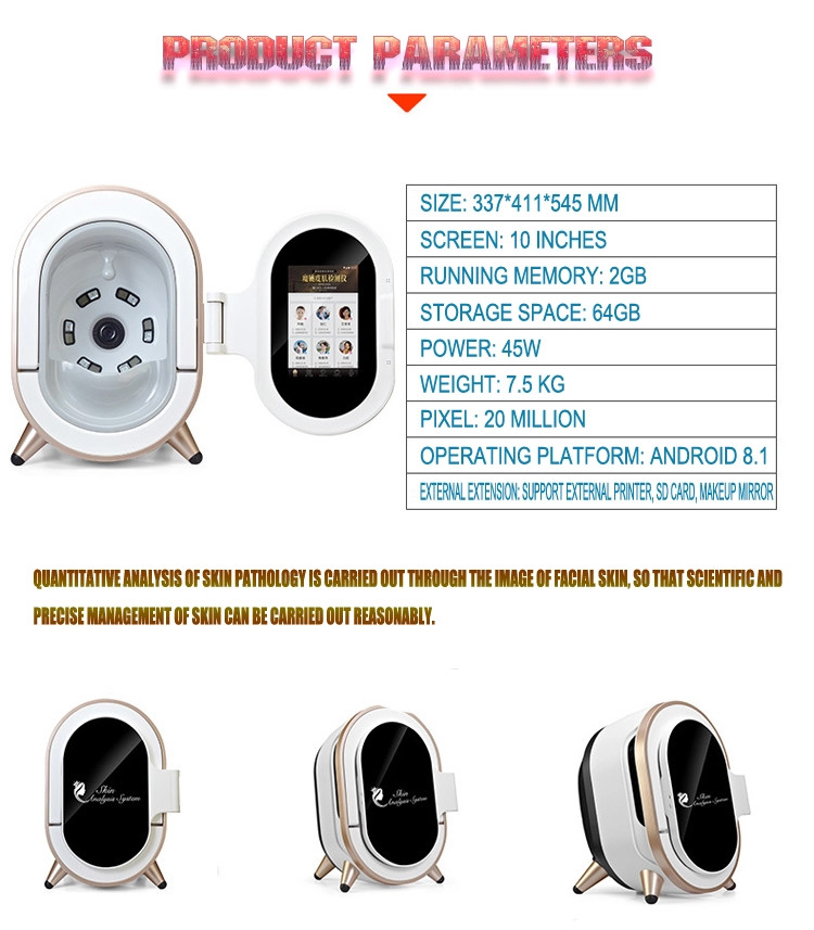 Home Skin Hair Testing Analysis Machine 3d Digital Observe Abs Material