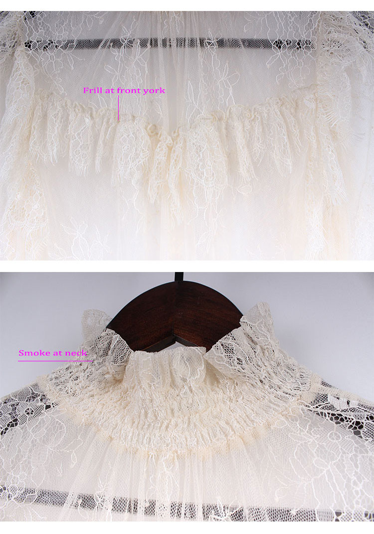 Fashionable 100 Nylon Lace Women Blouse