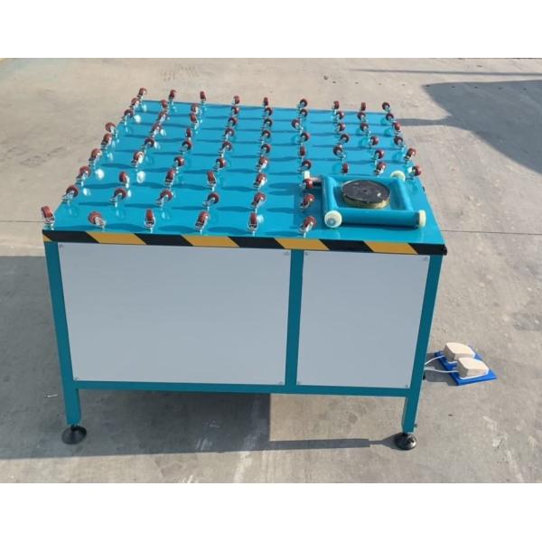 Manual sealants spreading machine with two pump for insulating glass processing