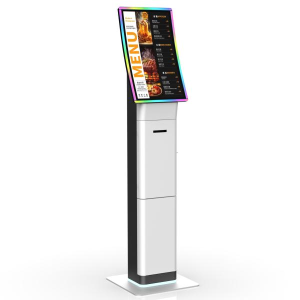 Self Ordering Kiosk With POS Terminal For Restaurant And Store, Fast Food Order