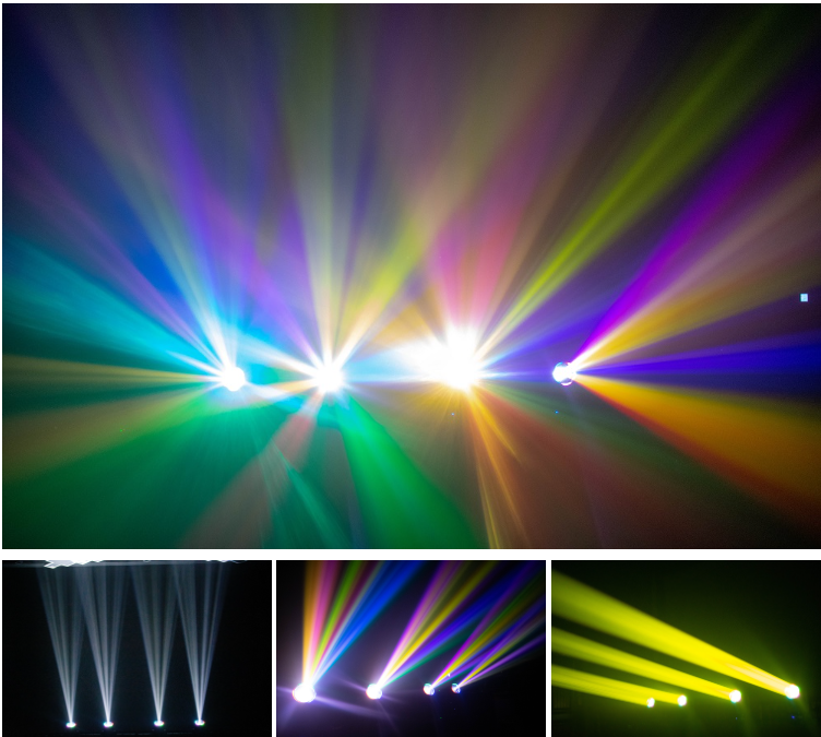 KTV Bar Stage Lighting 5 Eyes 40W Beam Light with Strobe LED Moving Head Light Controller