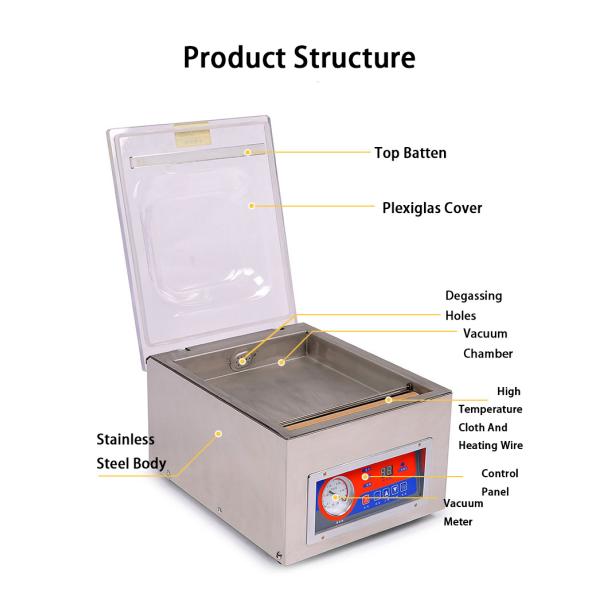 DZ-260C Industrial Packing Machine Microcomputer Control Chamber Vacuum Sealer